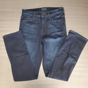 Mother Mid Rise Dazzler Ankle Denim Jeans Straight Leg Wash Now or Never 25